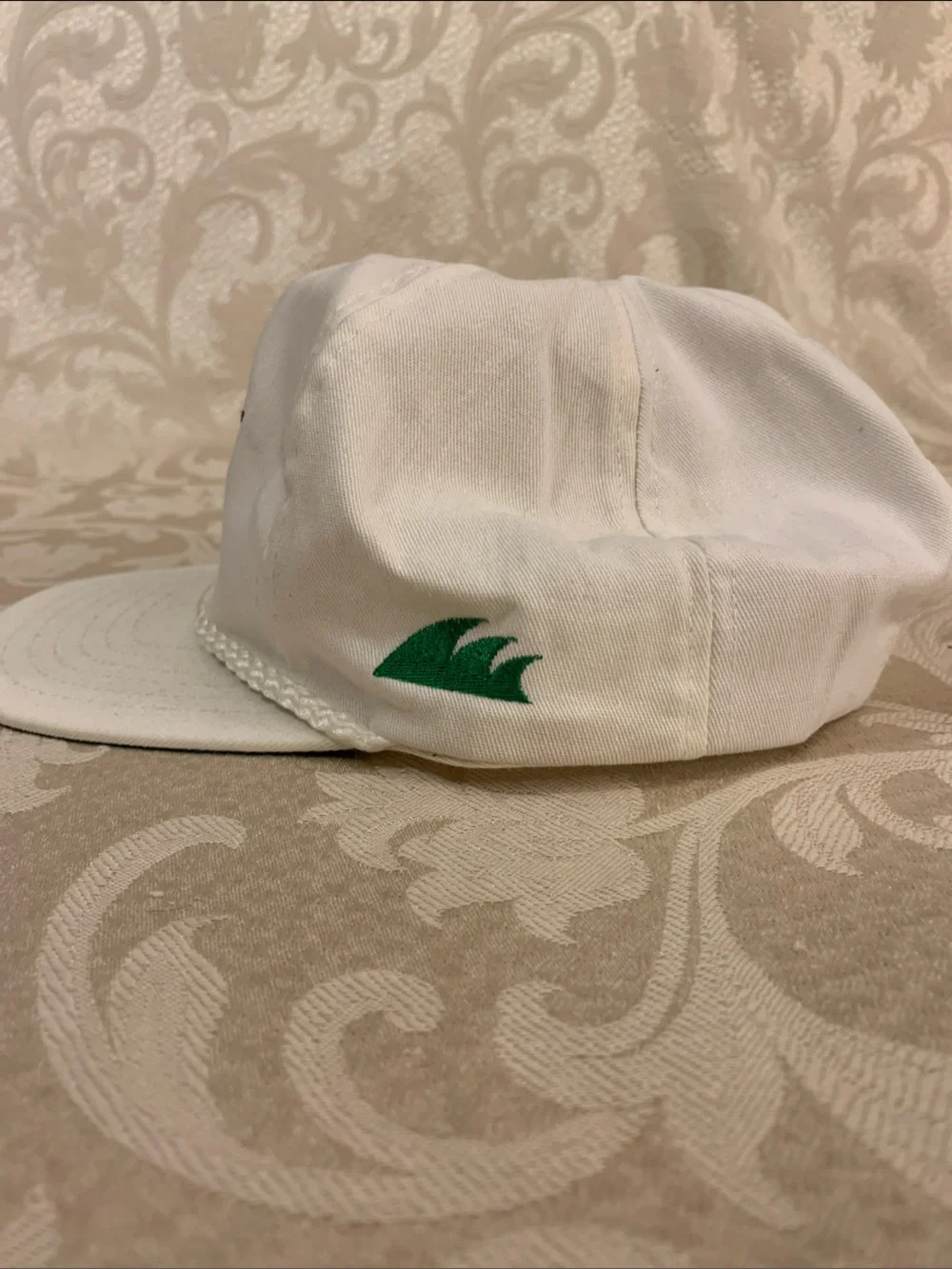 White Rope-Trim Baseball Cap - Picture 3 of 5